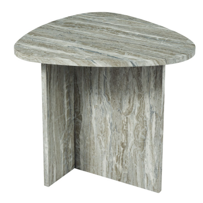 Isidro Side Table Brown Stone Effect