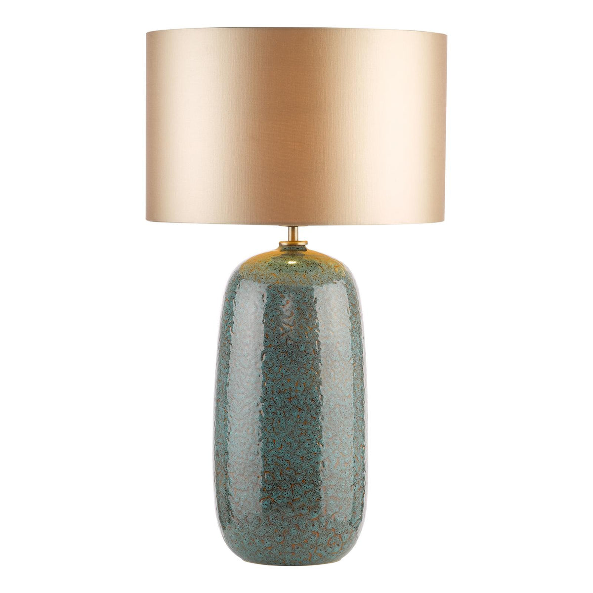 Jadis Table Lamp Blue Ceramic With Taupe Shade