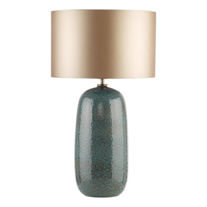 Jadis Table Lamp Blue Ceramic With Taupe Shade
