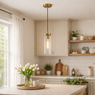 Jodelle Polished Bronze Ceiling Pendant