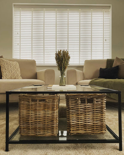 Wovenhill Set of 2 Square Kubu Rattan Storage Baskets
