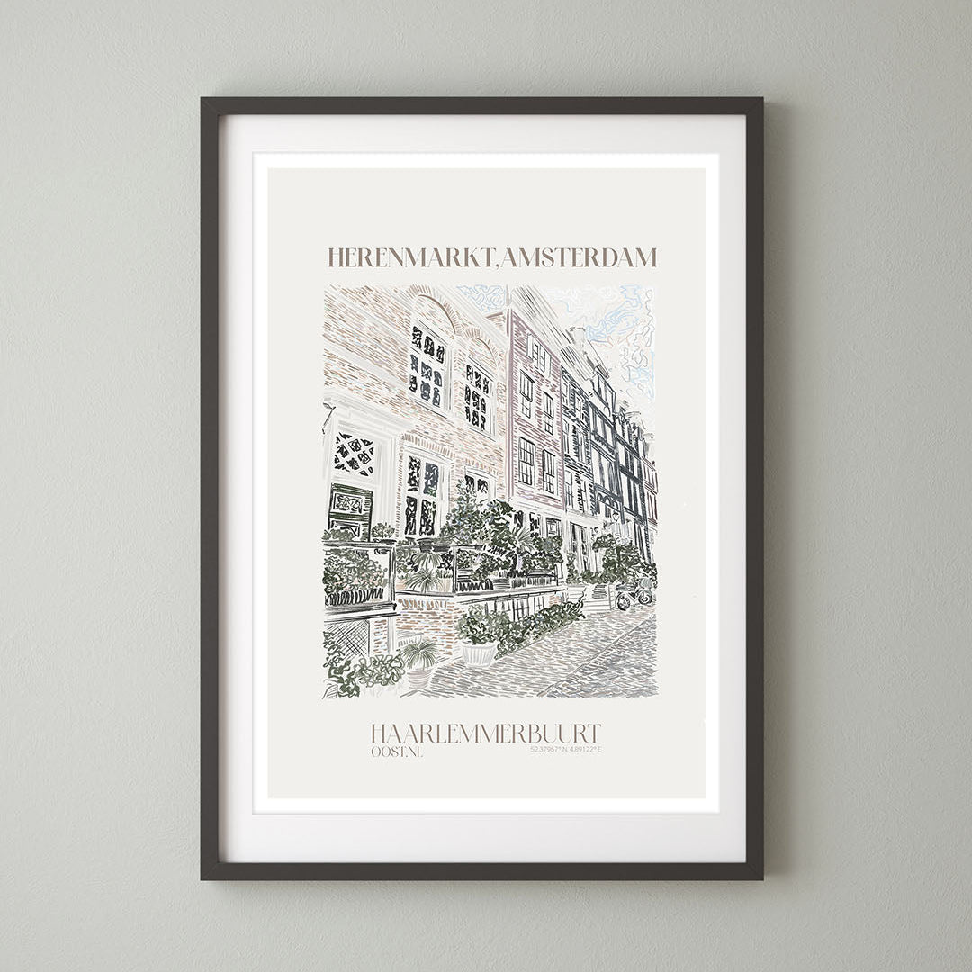 Herenmarkt Amsterdam Art Print