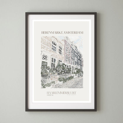 Herenmarkt Amsterdam Art Print