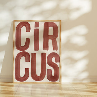 Circus Typography Art Print