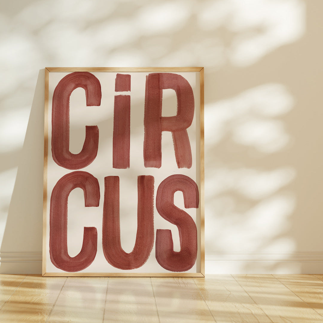 Circus Typography Art Print