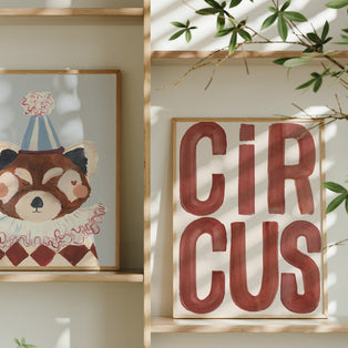 Circus Typography Art Print