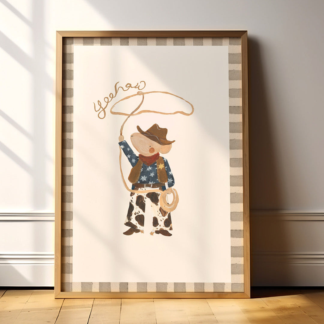 Cowboy Mouse Art Print