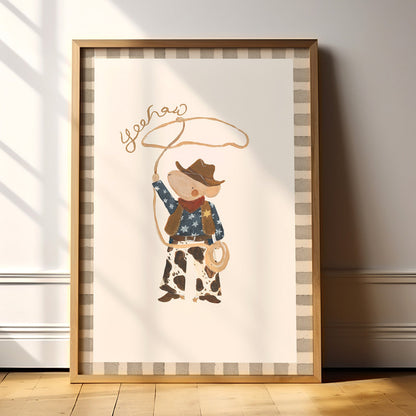 Cowboy Mouse Art Print