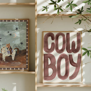 Cowboy Typography Art Print