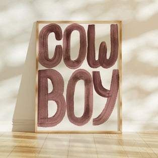 Cowboy Typography Art Print