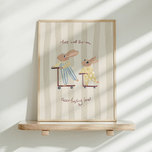 Everlasting Love Bunnies - Big Brother Art Print