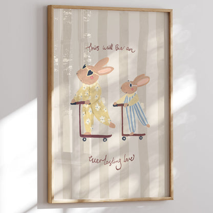 Everlasting Love Bunnies - Big Sister Art Print