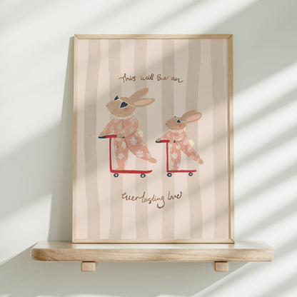 Everlasting Love Bunnies Art Print