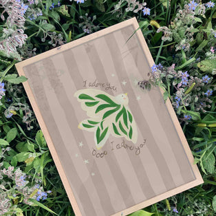 I Adore You Green Art Print