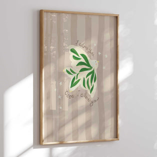 I Adore You Green Art Print