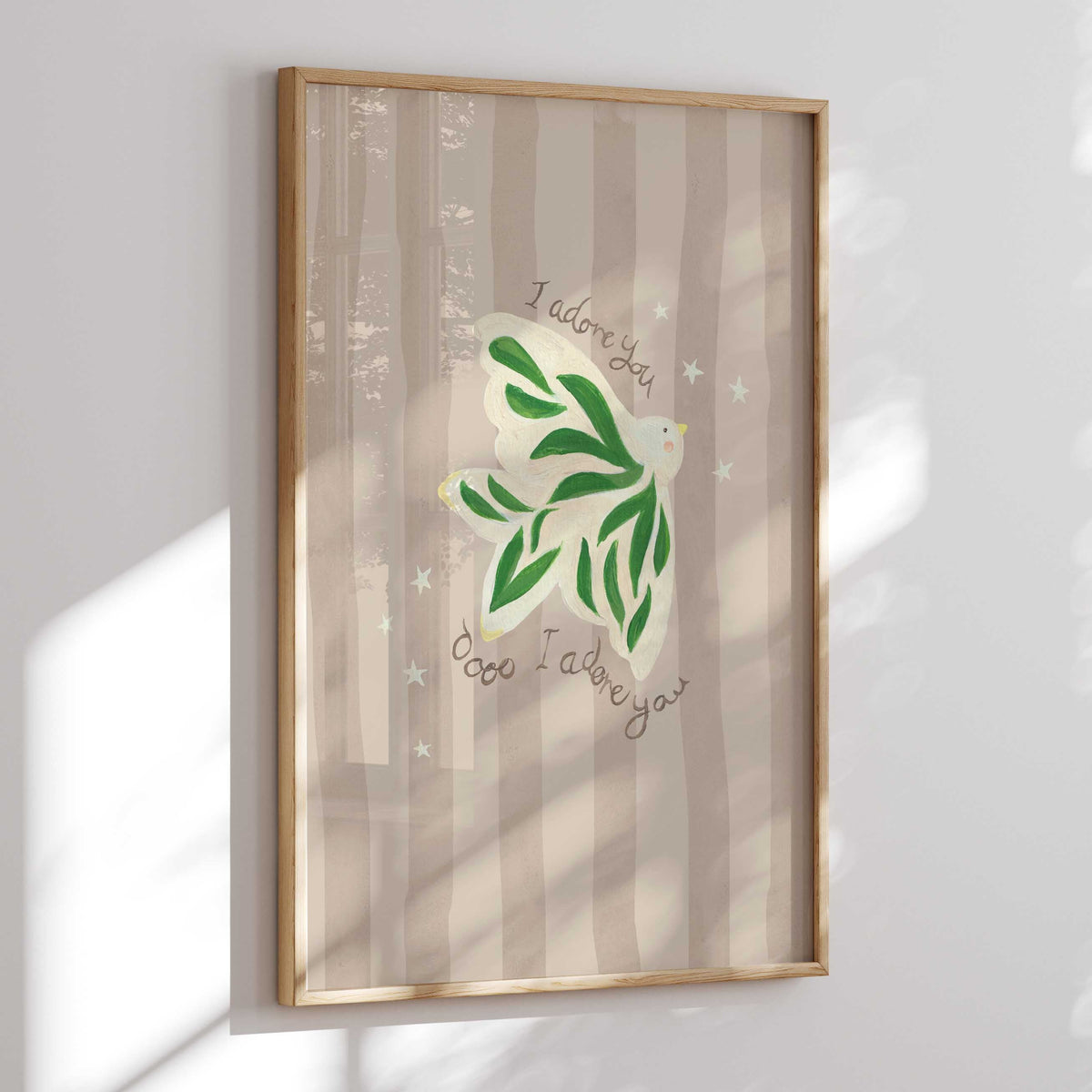 I Adore You Green Art Print