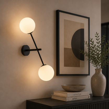 Linear 2 Light Wall Light Black & White
