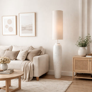 Lucinda White Concrete Floor Lamp