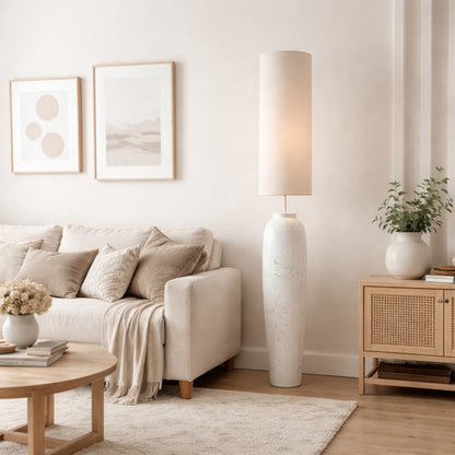 Lucinda White Concrete Floor Lamp