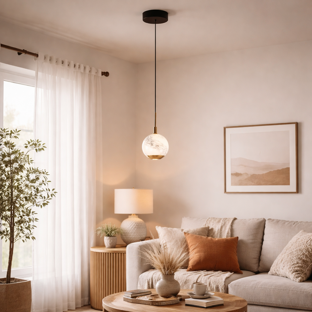 Astrid 1 Light Gold LED Pendant Ceiling Light