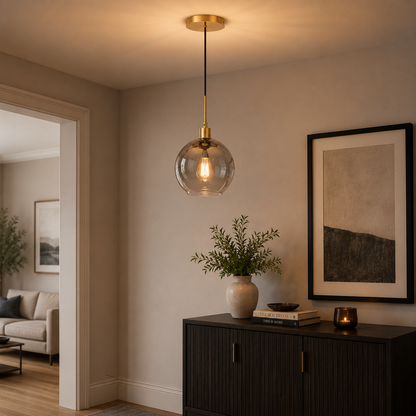 Lycia Gold & Ombre Glass Pendant Ceiling Light