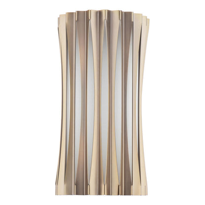 Netra 2 Light Satin Bronze & Ivory Wall Light