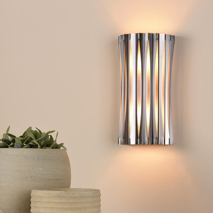 Netra 2 Light Satin Bronze & Ivory Wall Light