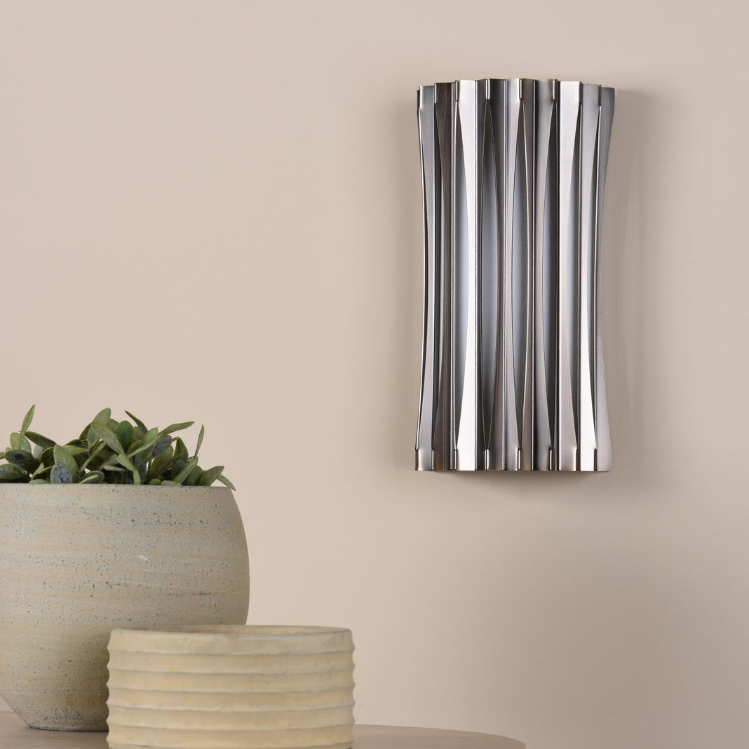 Netra 2 Light Satin Bronze & Ivory Wall Light