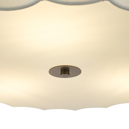 Noura 3 Light Ivory & Antique Bronze Pendant