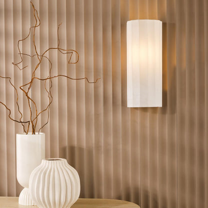 Noura Ivory Scalloped Wall Light
