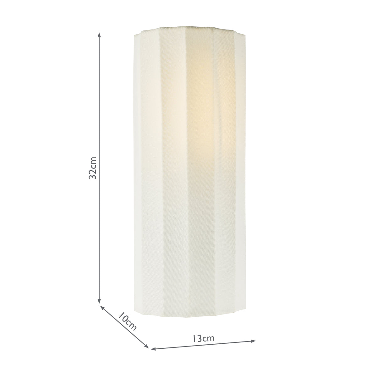 Noura Ivory Scalloped Wall Light