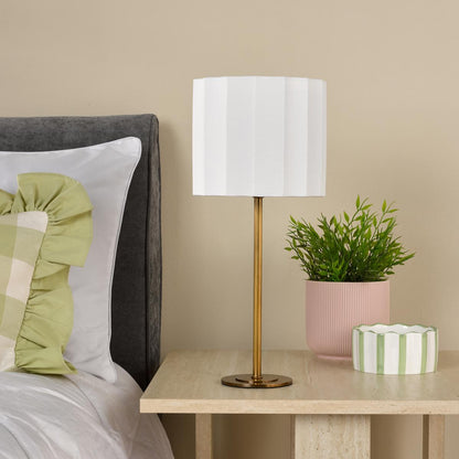 Noura Antique Bronze & Ivory Table Lamp