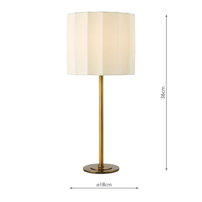 Noura Antique Bronze & Ivory Table Lamp