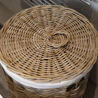 Wovenhill Round Kubu Rattan Laundry Baskets