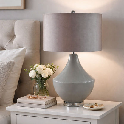Sarah Grey Ceramic Table Lamp