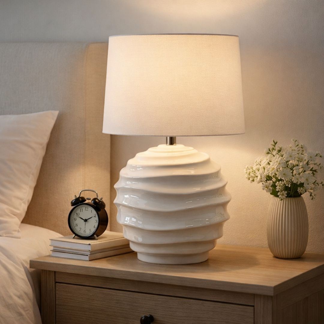 Mackenzie White Ceramic Table Lamp