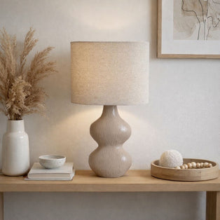 Stephanie Beige Resin Table Lamp