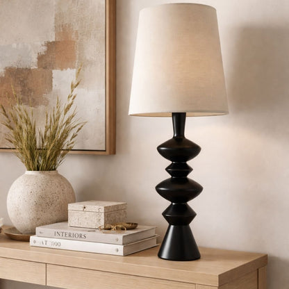 Cheryl Black Resin Table Lamp