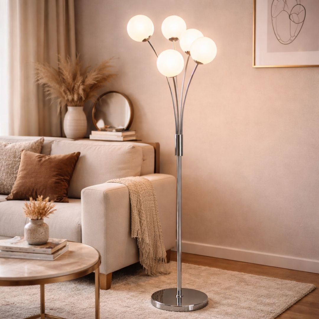 Jackson 5-Light Chrome Floor Lamp