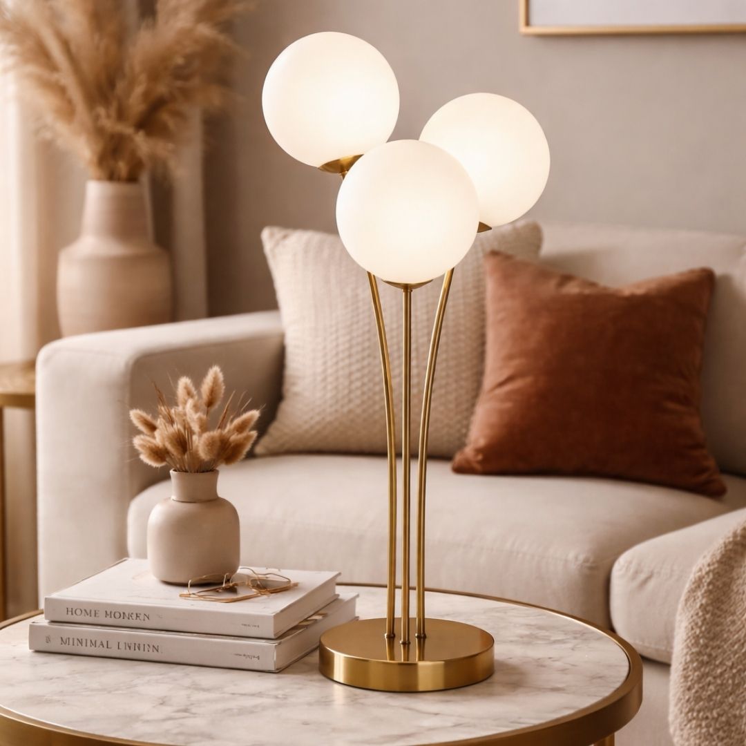 Jackson 3-Light Gold Table Lamp