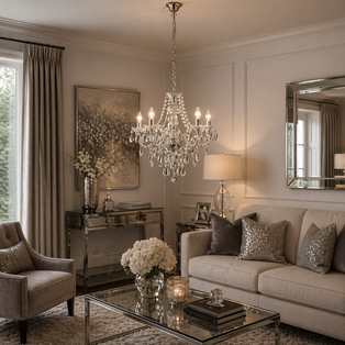 Chantelle 5 Light Clear Ceiling Light