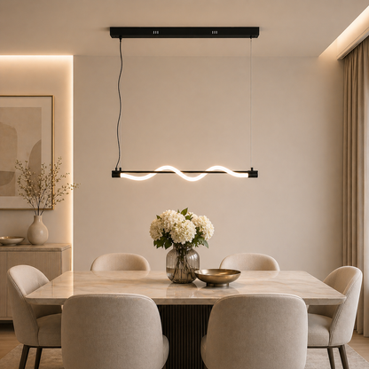 Diego Matte Black LED Ceiling Pendant Bar