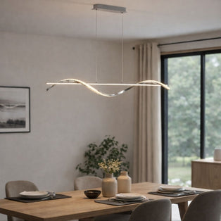 Hyde Chrome And Crystal LED Pendant