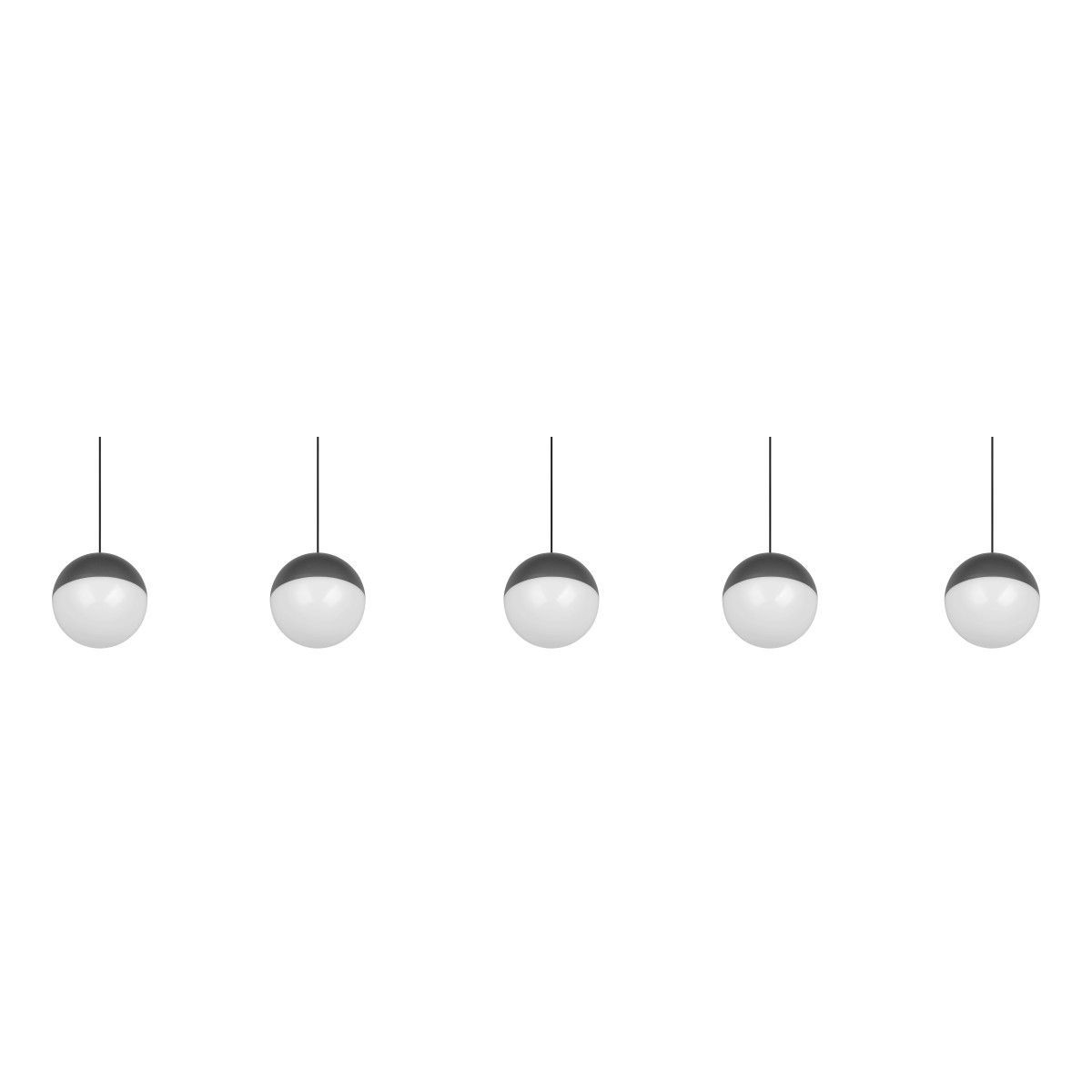 Senta 5 Light Black LED Ceiling Pendant