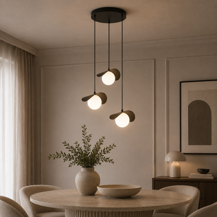 Ritual 3 Light Pendant Black & White