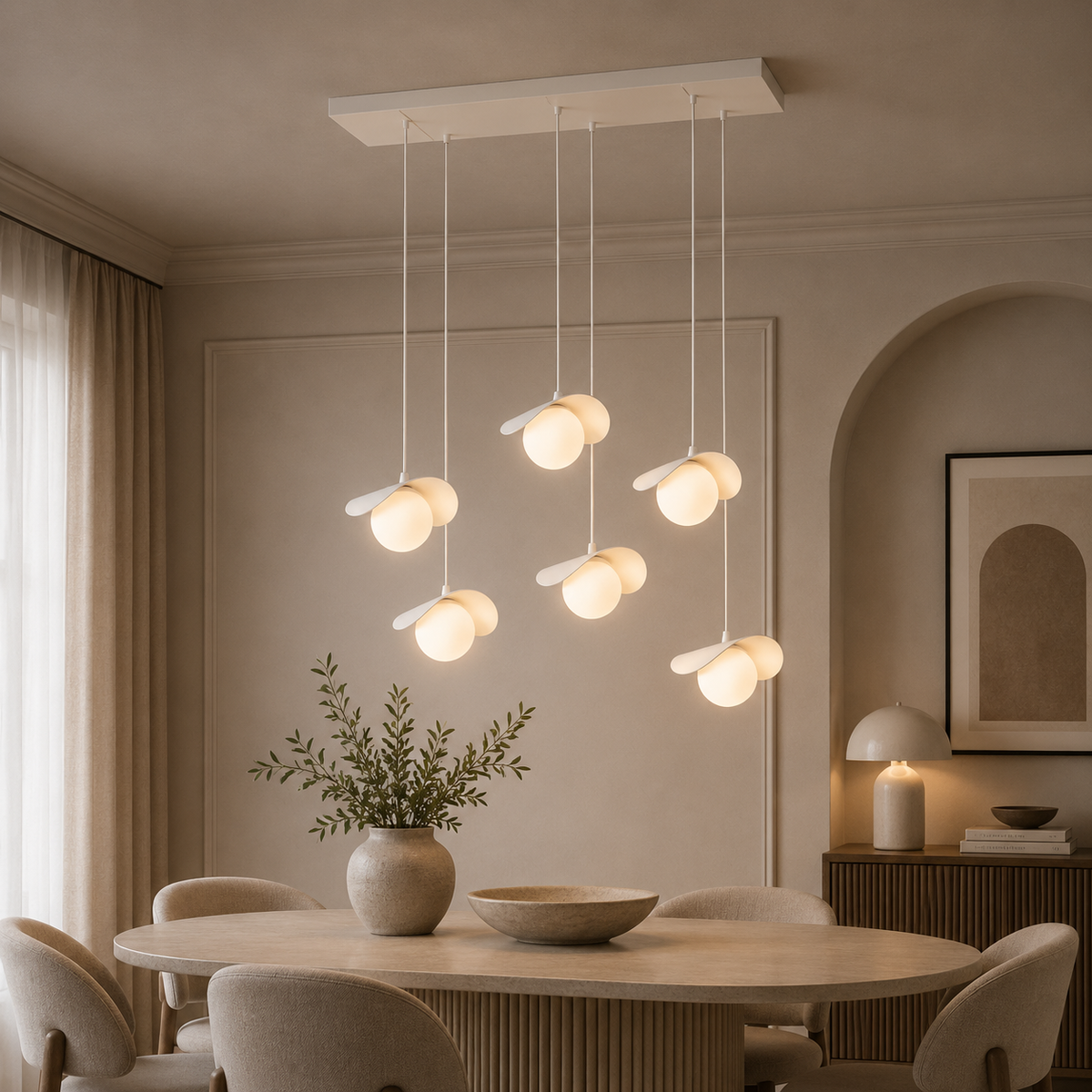 Ritual 6 Light Pendant White