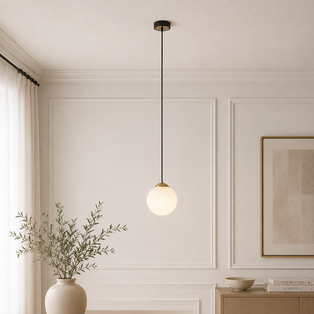 Royal 1 Light Pendant Black & Gold