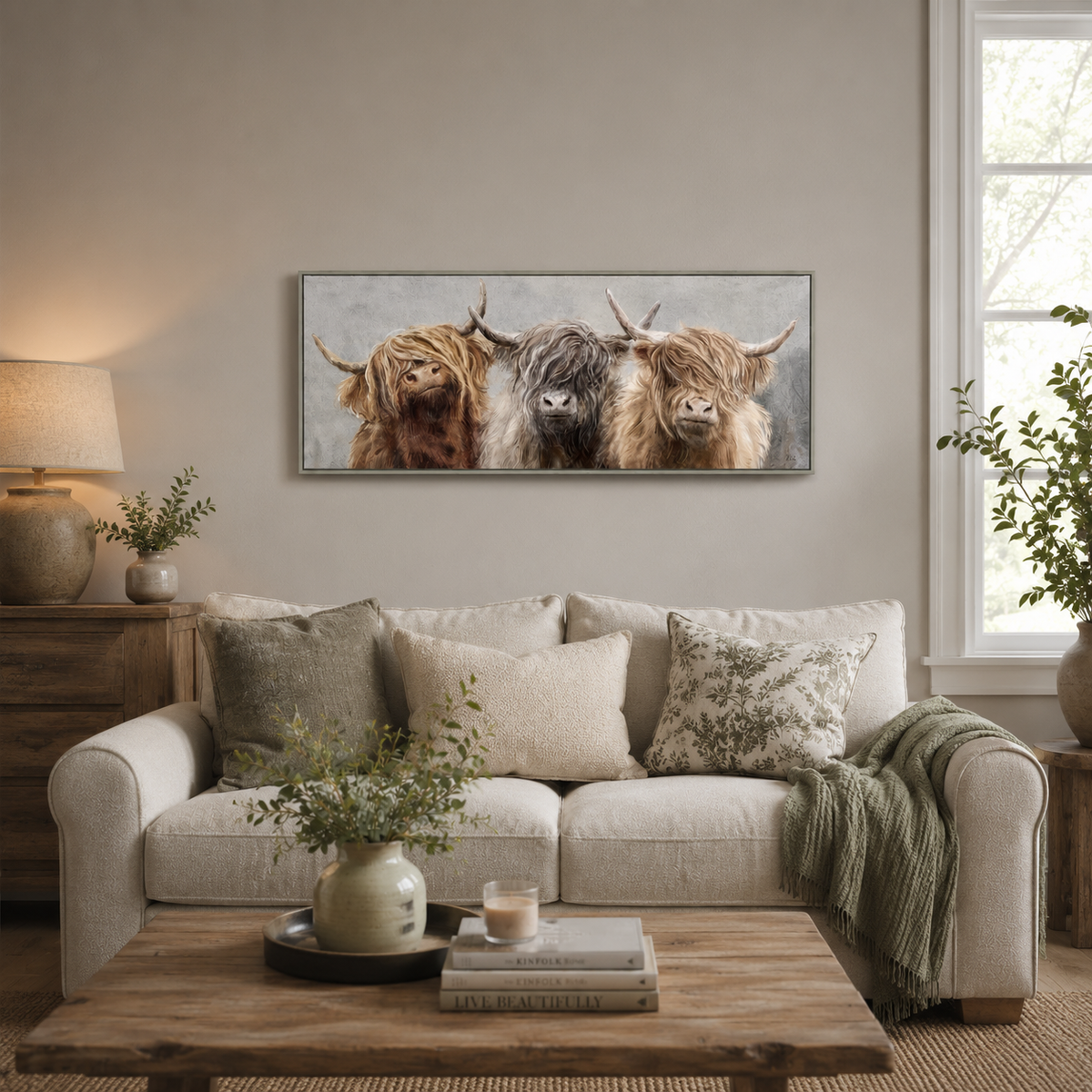 Three of a Kind Framed Canvas