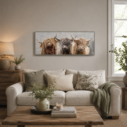 Three of a Kind Framed Canvas