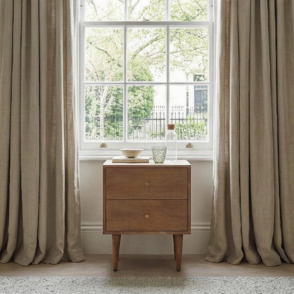 Scandinavian Light Walnut Oslo Bedside Table
